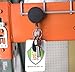 Heavy Duty All Metal Casing Retractable Badge & Key Reel with Thick Nylon Cord, Belt Clip, Reinforced ID Strap and Keychain by Specialist ID (Sold Individually)