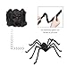 Halloween Decorations 5 Ft. Giant Halloween Spider Black Spider 150cm Large Spider Haunted House Prop Plush Spider Scary Decoration, Virtual Realistic Hairy Spider, Black