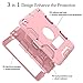 iPad Mini 1/2/3 Case, iPad 2/3/4 Case, WeLoveCase Heavy Duty Defender Case Cover with Stand Function Anti-Slip Shockproof Rugged Bumper Hybrid Protective Case for iPad Rose Gold (iPad Mini 1/2/3)