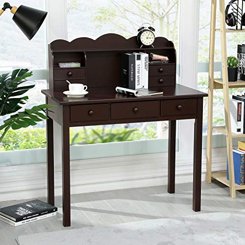 ADORNEVE White Desk with Drawers,Home Office Desk/Students Desk Work