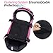 Vivaglory Ripstop Dog Life Jacket, Reflective & Adjustable Preserver Vest with Enhanced Buoyancy & Rescue Handle, Pink, Large