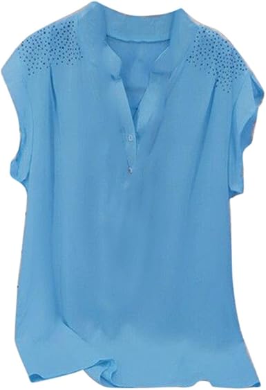 amazon ladies short sleeve blouses