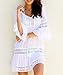 Sanifer Women's Summer Beach Cover Up Dresses Sexy Loose Lace Swimsuit Cove Up Dresses (One Size/US S-M, White)