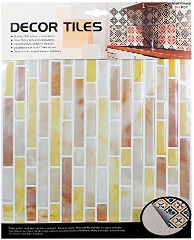ZCHING Anti Mold 3D Peel and Stick Tile Backsplash,Self Adhesive Wall Tiles for Bathroom and Kitchen Decorative (10 Tiles)