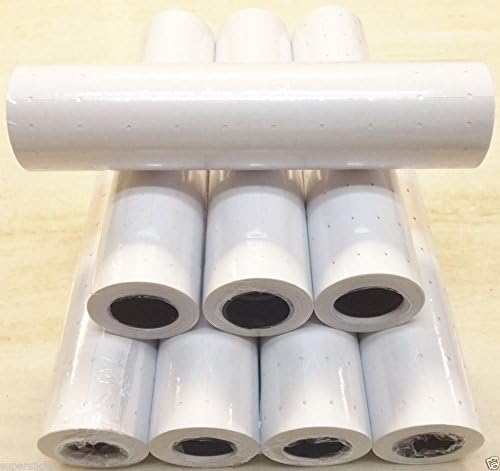 iamlabels.com 80 Rolls X 500 Tags label Refill for Motex One Line Price Gun White Blank Mx5500