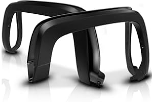 Fender Flares Compatible With 2014-2018 Chevy Silverado 1500 2500HD 3500HD, Factory Style Black PP Injection Right Left Wheel Cover Protector Vent Trim By IKON MOTORSPORTS, 2015 2016 2017