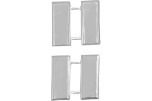 Smith & Warren 3/4" H Captain Bars Collar Brass Rank Insignia Silver Finish Police Military Uniform Shirt Pin