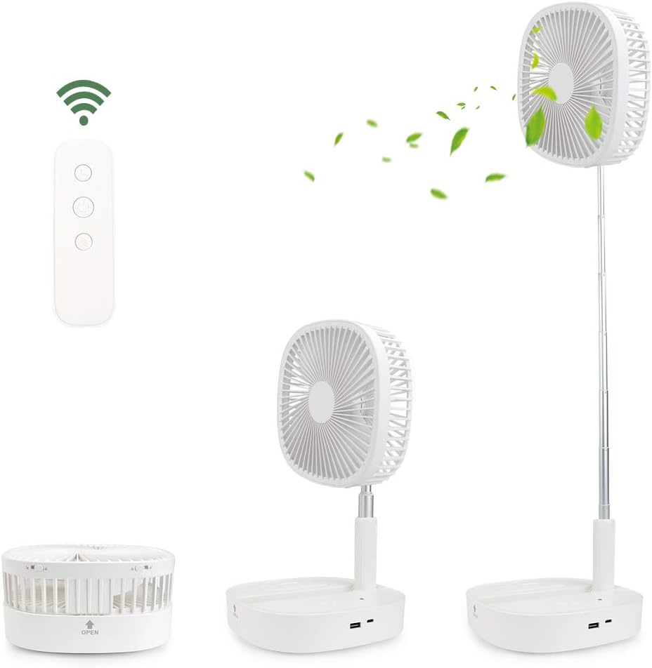 Remote Control Fan, Telescopic Desk Fan Super Quiet (3040db) Height
