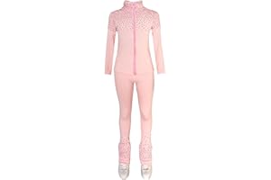 JoyCan Figure Skating Pants Jackets Sets Girls Women Comfortable Training Wear Skating Coat with Crystals