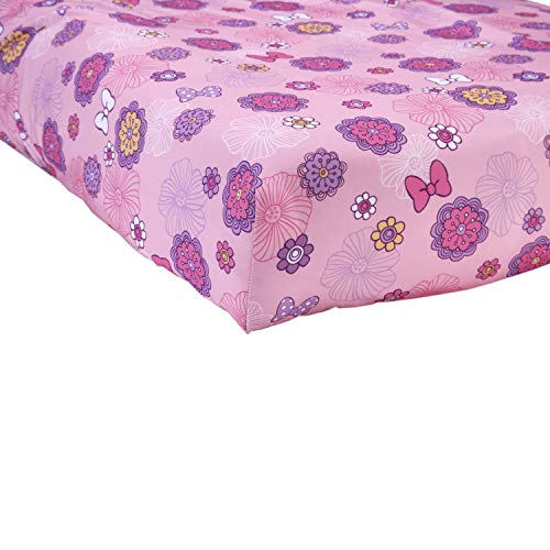 Disney 4 Piece Minnie's Fluttery Friends Toddler Bedding Set, Lavender