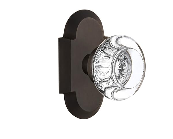 NOSTALGIC WAREHOUSE COTTAGE PLATE WITH ROUND CLEAR CRYSTAL...
