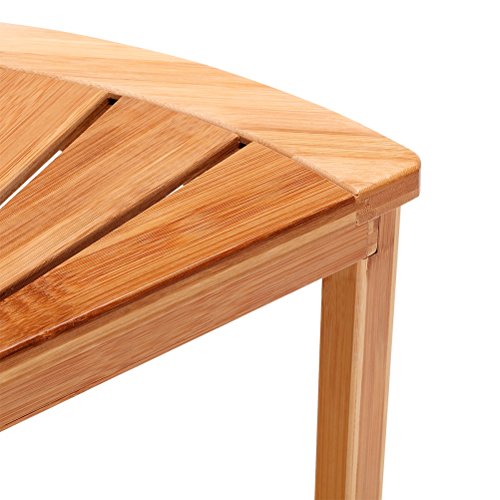 Shower Bench Bamboo Seat Corner Storage Shelf Sturdy Stool for Shaving Foot by Bamfan