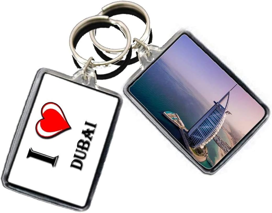 I HEART UNITED ARAB EMIRATES DUBAI KEYCHAIN KEYRING Amazon.co.uk Clothing