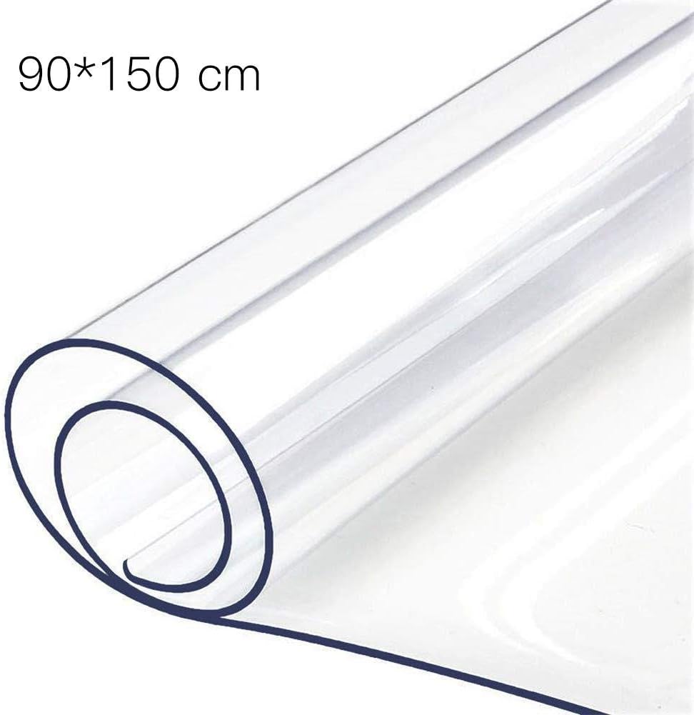NAKELUCY Transparent PVC Tablecloth, Clear Plastic Tablecloth