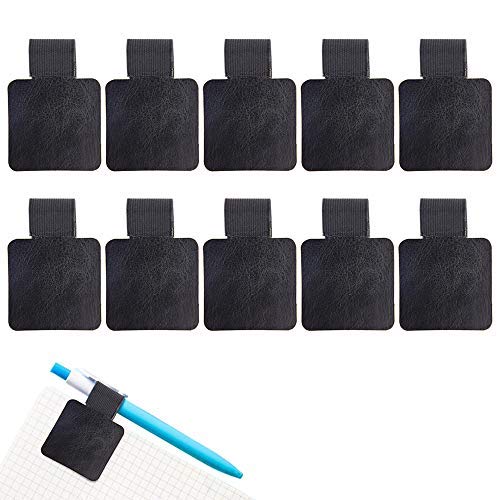 Homo Trends 10Pcs Pen Holder for Notebook, Elastic Self-Adhesive Pen Loop Holder Pencil Pen Pot Designed for Notebooks Stationary Organisers