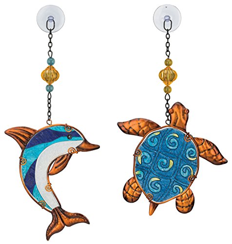 Regal art & gift suncatchers, blue dolphin & turtle glass…