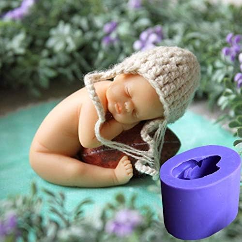 Runloo 3D Silicone Newborn Baby Football Molds for Handmade Soap, Crafts, Candle, Chocolate, Muffins, Ice