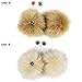 Dr Nezix DIY 12pcs Faux Fox Fur Fluffy Pompom Ball with Press Button/Snap Fastener for Hats Shoes Scarves Bag Charms Accessories (EK)