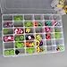SpzcdZa Clear Plastic Jewelry Box Organizer Storage Container with Adjustable Dividers 36 Grids