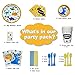 WERNNSAI Dinosaur Tableware Set - Party Supplies for Boys Kids Birthday Baby Shower Includes Cutlery Bag Table Cover Plates Cups Napkins Straws Utensils Serves 16 Guests 146 PCS