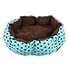 Pecute Warm Cozy Small Soft Plush Pet Dog Puppy Small Cat Kitten Polka Dot Bed House Cushion, Random