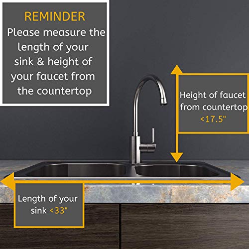 Over The Sink(33") Dish Drying Rack black Topkitch (New Upgrade) With Utensils Holder, stainless steel (Sink size≤33in) counter space.