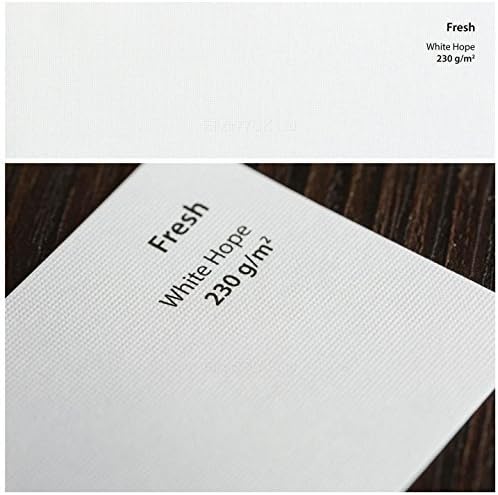 Elixir77UK A4 230gsm Craft Paper Card Fresh White Hope Embossed Textured Double Sided 25 Sheets Pack