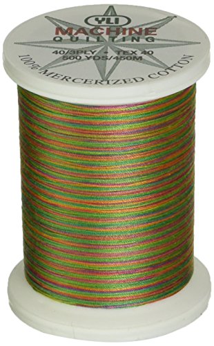 YLI 24450-V71 3-Ply 40wt T-40 Cotton Quilting Variegated Thread, 500 yd, Rio de Janeiro