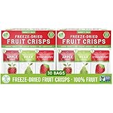 Nature’s Turn Freeze-Dried Fruit Crisps –Healthy, Gluten-Free,Crispy & Delicious,Plant-Based Snack,Ideal for Cereal, Smoothies, School Lunches,& On-the-Go,Lunchbox Snack Variety Bags of 30 (0.35 oz Each)