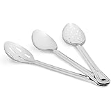 Artisan 3-Piece, 13-Inch Stainless Steel Serving Spoon Set with Slotted Spoon, Serving Spoon, and Perforated Spoon