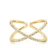 Maya J Criss Cross X Ring, Yellow