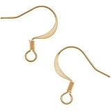 50-PieceFishHookEarringHooks,22KGoldPlated