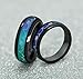 hohrayway Titanium Steel Mood Rings For Lovers Emotional Change Color Temperature Feeling Heartbeat ECG Rings,Men Size 11