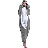 Funnyparty Sloth Onesie Pajamas Adult Halloween Animal Cosplay Cartoon Costume One Piece Sleepwear Women Men