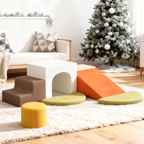 BanaSuper Foam Climbing Blocks for Children, Foam Building Blocks XXL, EN71 Certified & Non-Slip, Children's Montessori Toy, Washable Case for Indoor Fun, Baby Soft Playset (Colourful)