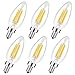 Albrillo E12 LED Bulb LED Candelabra Bulb, Ceiling Fan Light Bulbs 40 Watt Equivalent, Warm White 2700K, 6 Pack