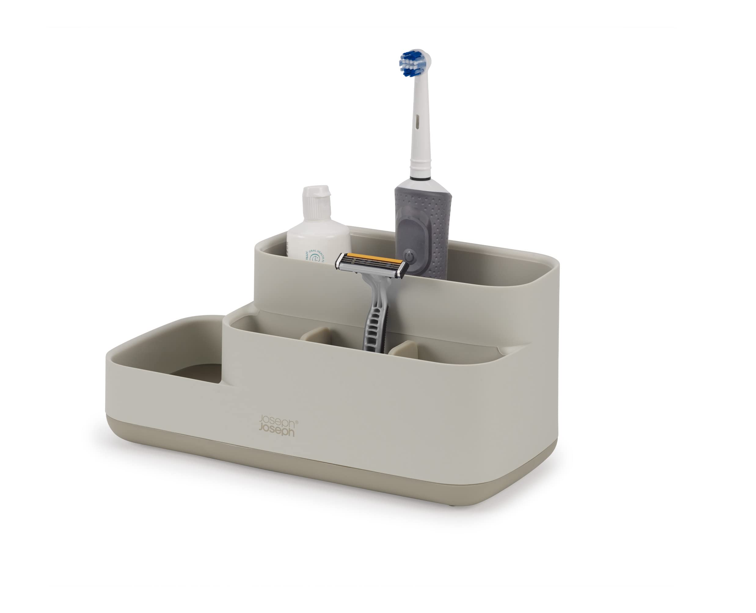 Joseph Joseph EasyStore - Bathroom Storage Caddy Organiser for bathroom accessories - Matt Finish, Ecru