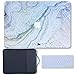 GMYLE MacBook Air 13 Inch Case A1466 A1369 Old Version 2010 2017, Handle Carrying Sleeve Bag, Keyboard Cover 3 in 1 Set (Blue Marble Stone & Navy)