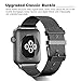 for Apple Watch Band, FYW 42mm Milanese Loop Stainless Steel Metal Replacement Band for Apple Watch Series 2, Series 1, Sport, Edition,with Classic Buckle (42MM-Black)