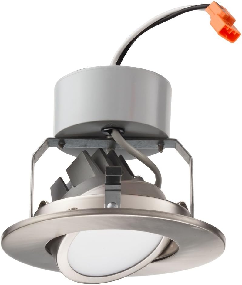 Lithonia Lighting 4 Inch LED Gimbal, Brushed Nickel, Lower Lumen