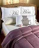 Lakeside Collection 3-pc. His, Hers, the Cat Pillowcase Set