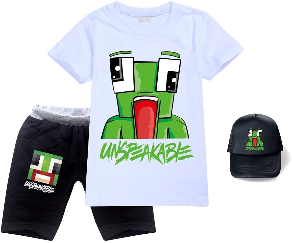 Unspeakable Unisex Kids Cotton TShirt Set 3 Piece Short TShirt