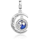 SBI Jewelry Travel Charm Compatible with Pandora Bracelet Dangle Pendant Engraved Travel the World Silver Charm for Women Birthday Jewelry Gifts