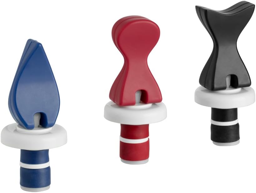 Kiboni GmbH Silicone Bottle Stopper, Plastic, black, 8 x 3 x 3 cm