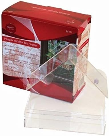 2 x Leisure Window Bird Feeder Clear Perspex Hanging Bird Feeder with Suction Cup