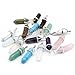 Wholesale 18 PCS Assorted Genuine Natural Quartz Stone Healing Point Reiki Chakra Pendants Bulk for Jewelry Making