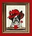 Boston Terrier Art Print Dog with fancy hat 