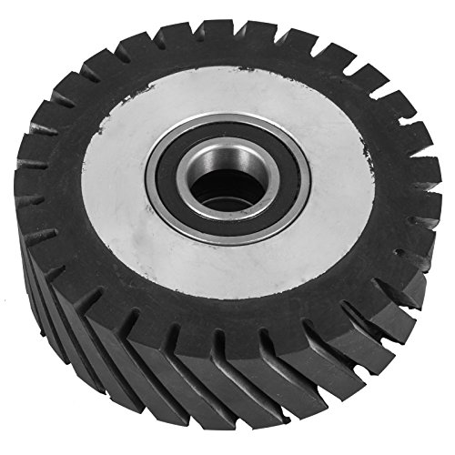 Happybuy 6x2inch Belt Grinder Rubber Wheel Serrated Rubber Contact