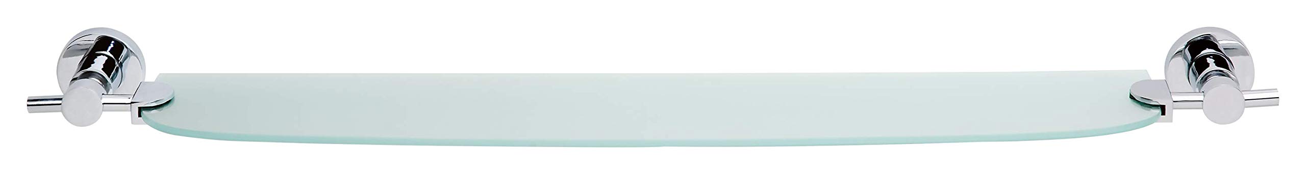 tesa® Loxx Glass Wall Shelf, high Gloss Chromed Metal, self-Adhesive, Adhesive mounting Technology, 150 mm x 700 mm x 50 mm