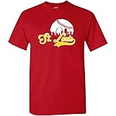 Xtreme Apparrel Cityscape Skyline Men's T-Shirt for Baseball Fans